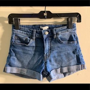 High Rise Jean Shorts